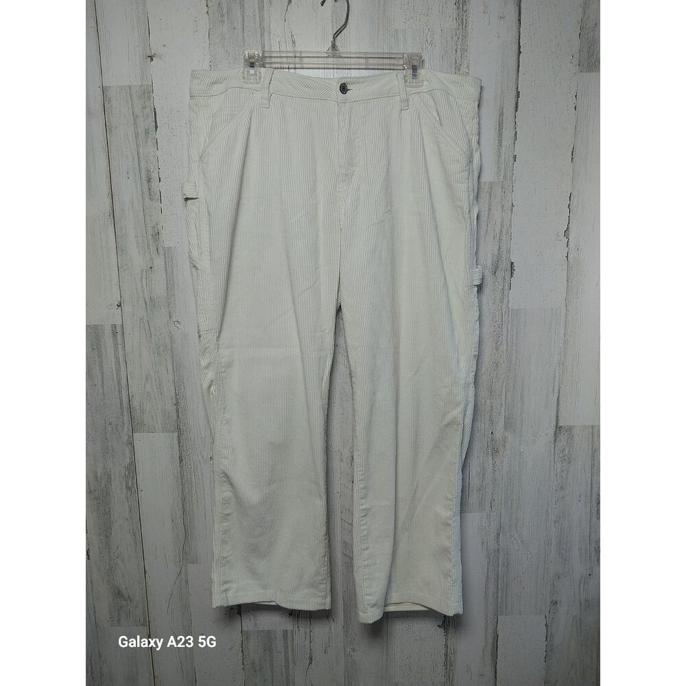 Dickies Women's Size 15 Corduroy Carpenter Pants Cream